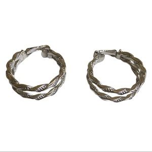 Gorgeous Bergère Double Hoop Clip Earrings